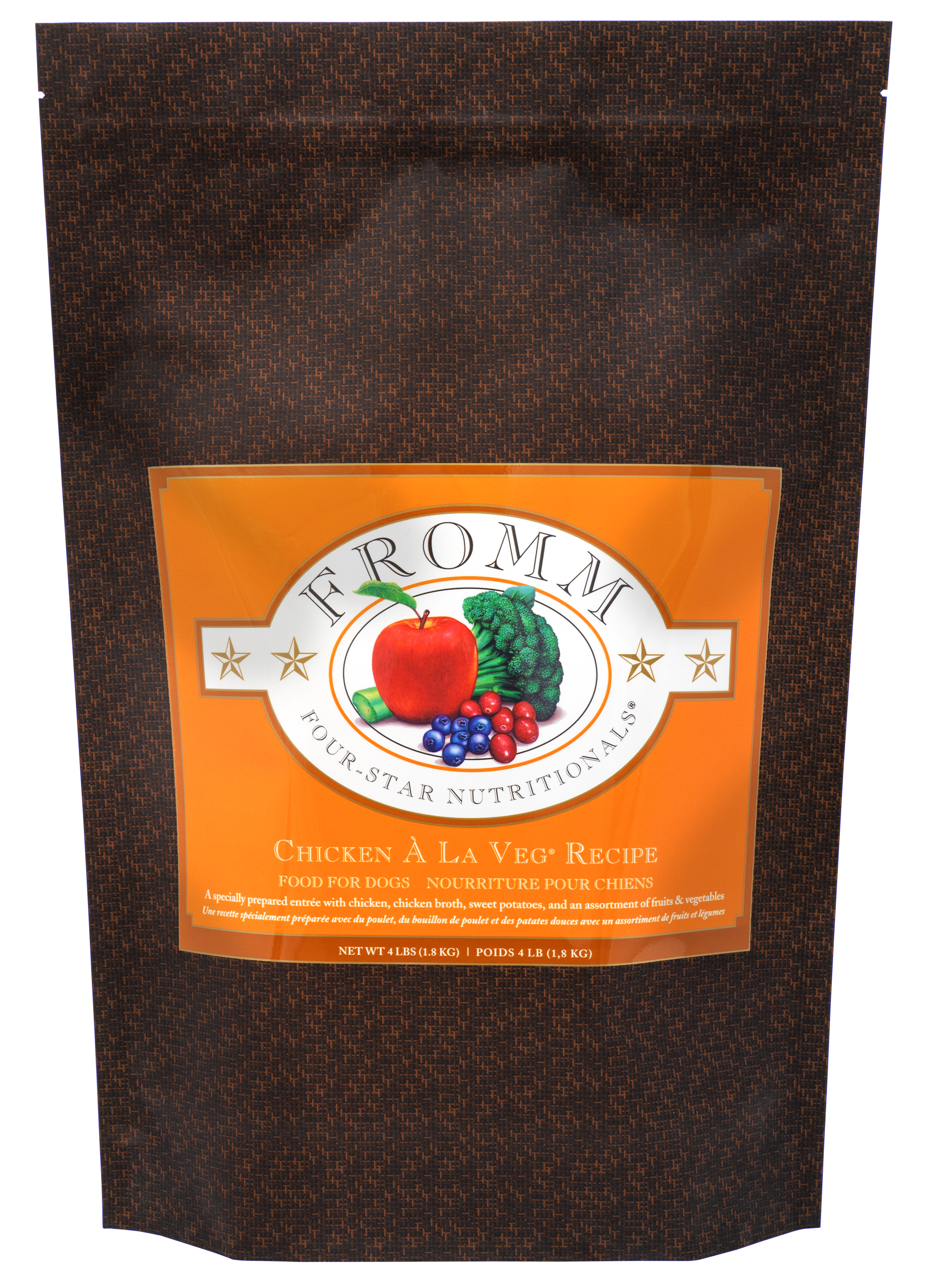 Fromm Four-Star Nutritionals Chicken A La Veg Dry Dog Food, 4-lb