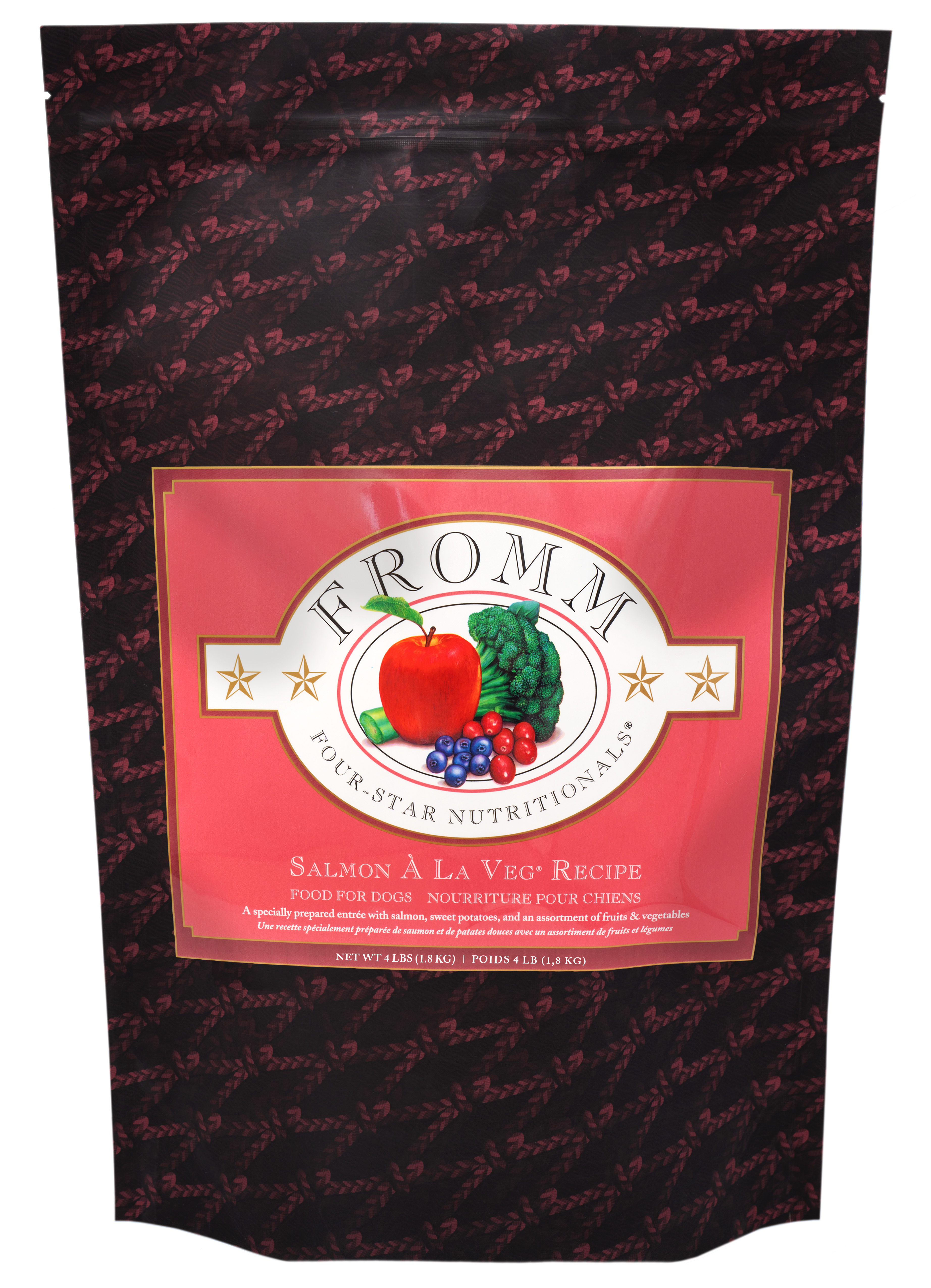 Fromm Four-Star Nutritionals Salmon A La Veg Dry Dog Food, 4-lb